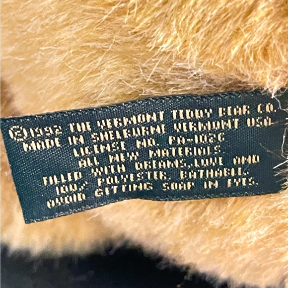 1992 Vermont Teddy Bear Get Well Soon Hospital Gown Tags Camel Brown
Jointed - Picture 5 of 9